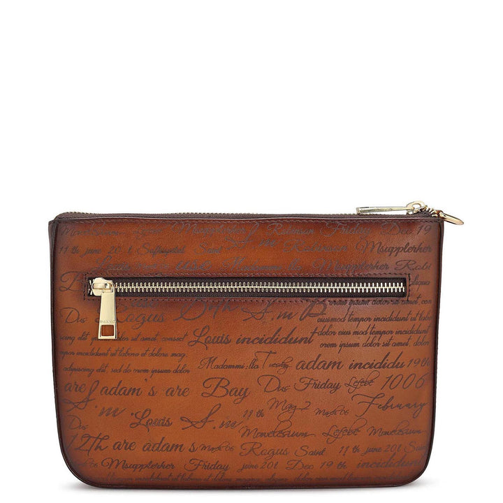 Medium Signato Leather Multi Pouch - Cognac