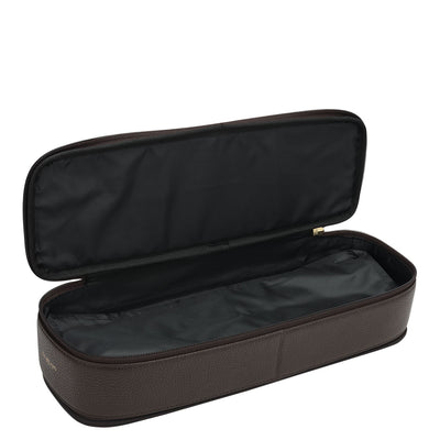Wax Leather Multi Pouch - Chocolate