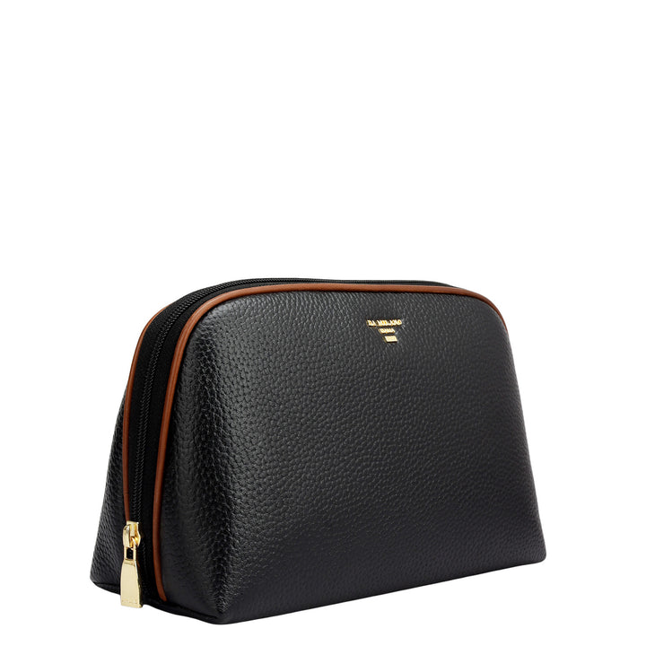 Wax Leather Multi Pouch - Black