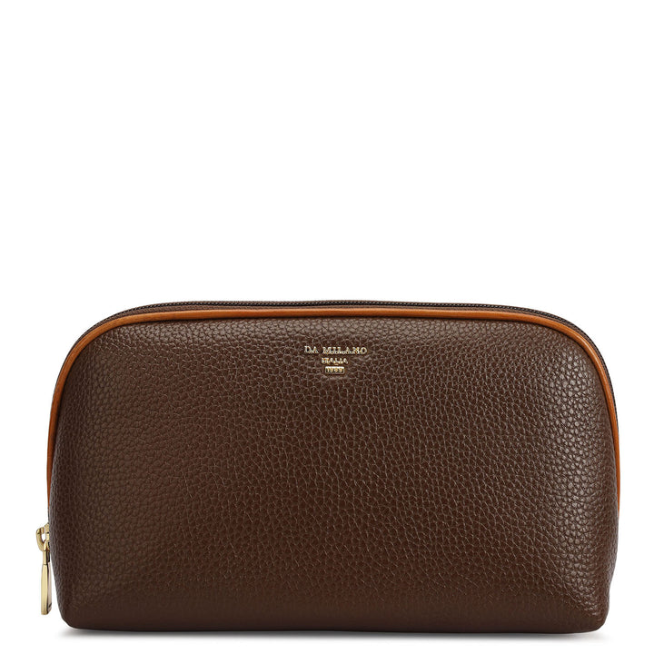 Wax Leather Multi Pouch - Mocha