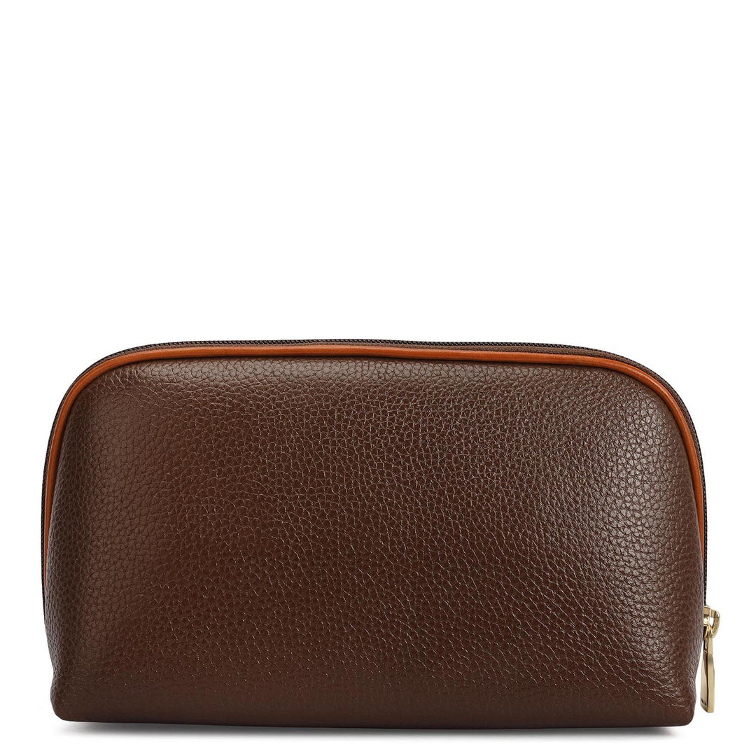 Wax Leather Multi Pouch - Mocha