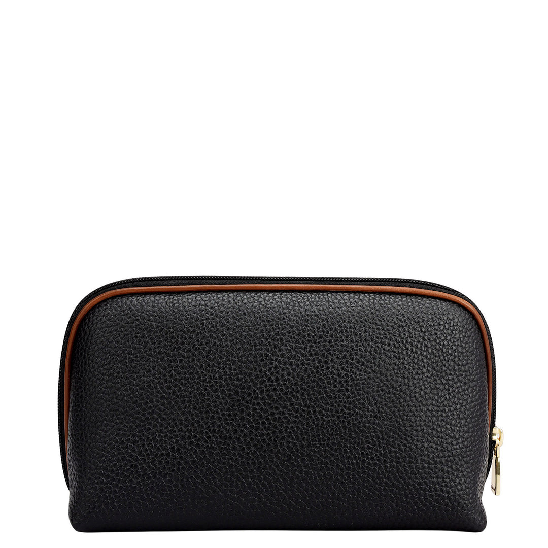 Wax Leather Multi Pouch - Black