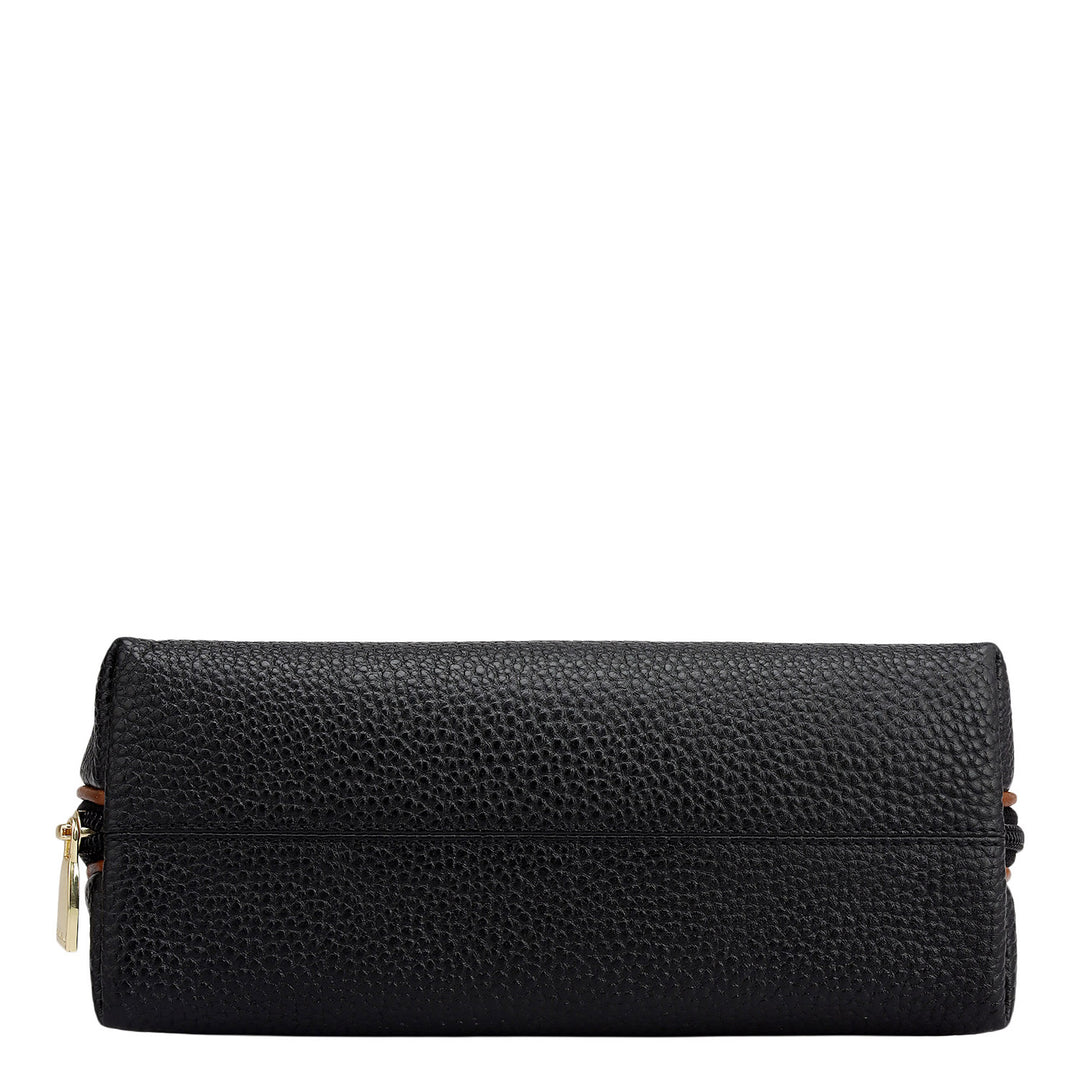 Wax Leather Multi Pouch - Black