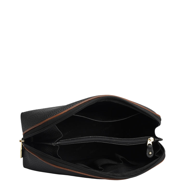 Wax Leather Multi Pouch - Black