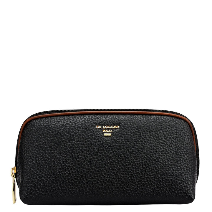 Wax Leather Multi Pouch - Black