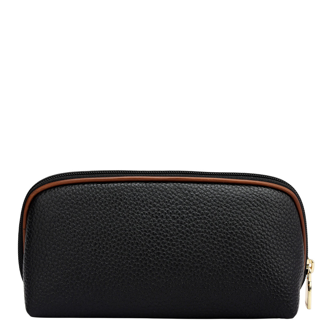 Wax Leather Multi Pouch - Black