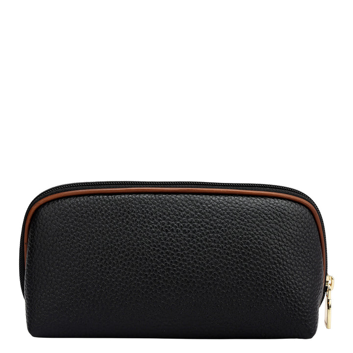 Wax Leather Multi Pouch - Black