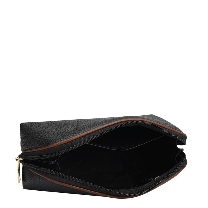 Wax Leather Multi Pouch - Black