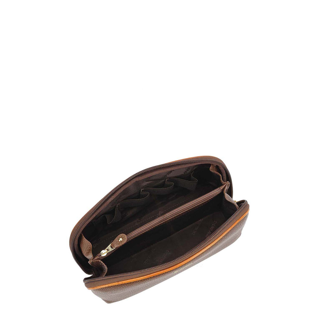 Wax Leather Multi Pouch - Mocha
