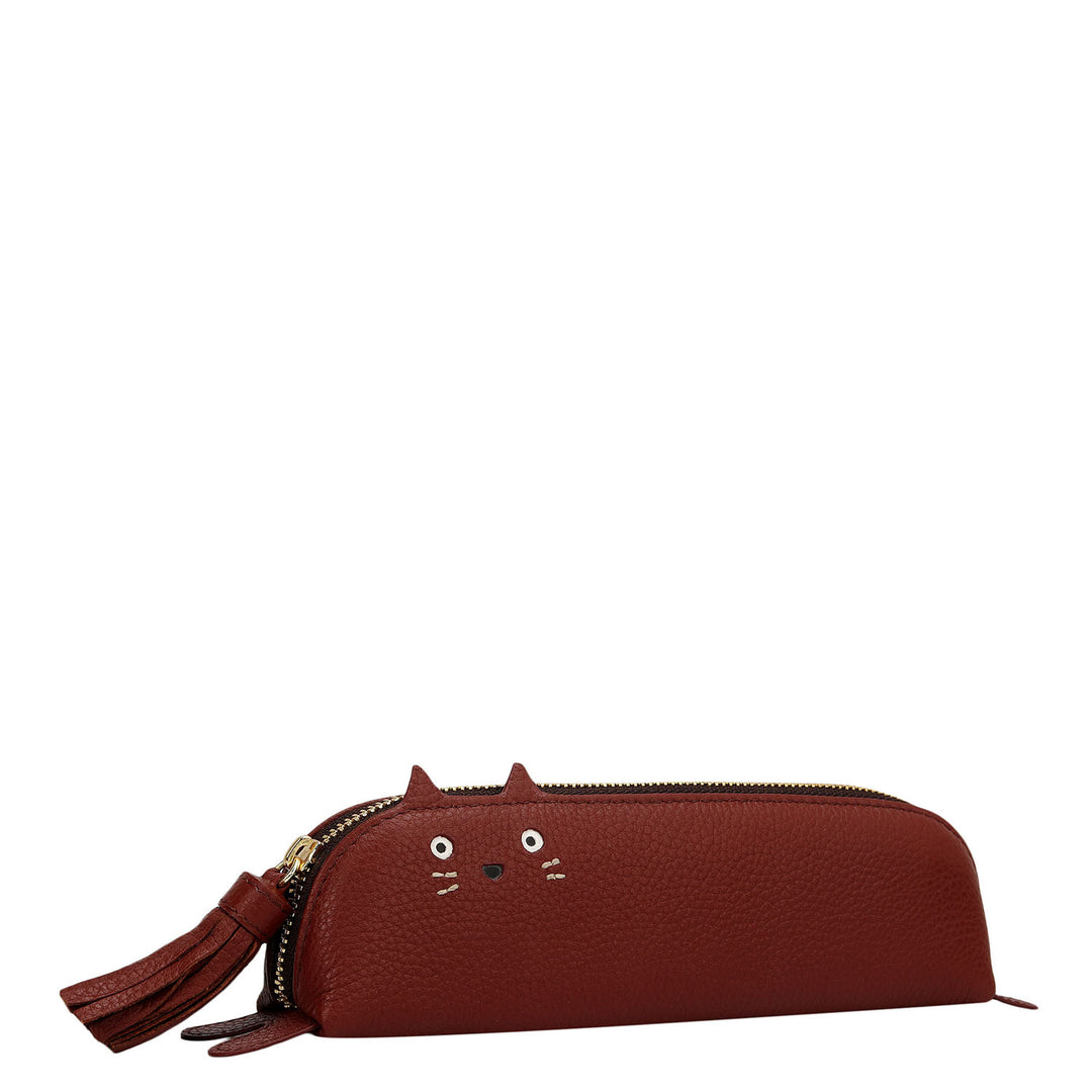 Vianna Leather Multi Pouch - Cherry