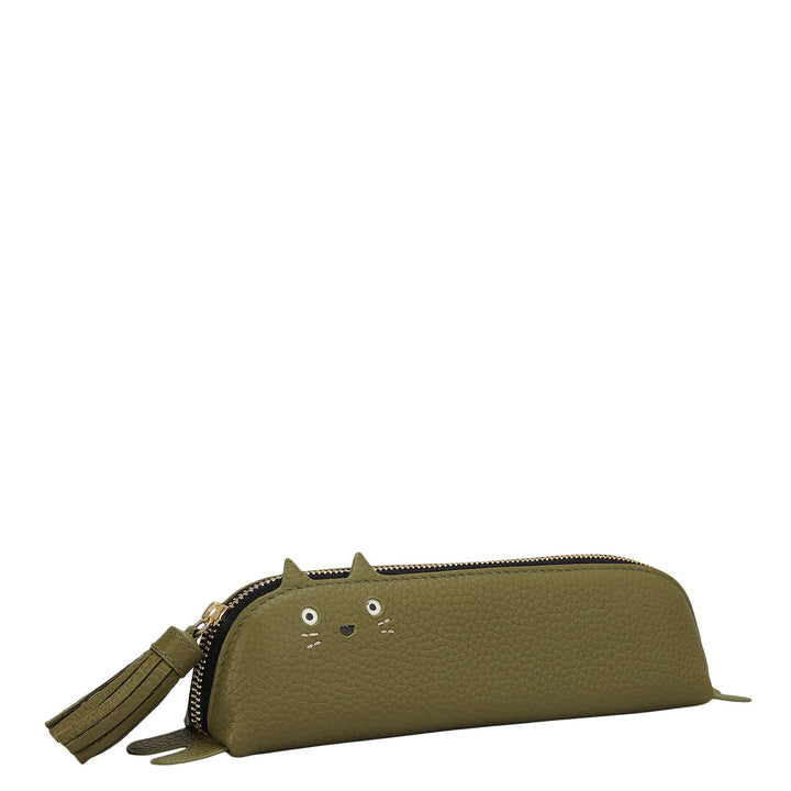 Wax Leather Multi Pouch - Fern