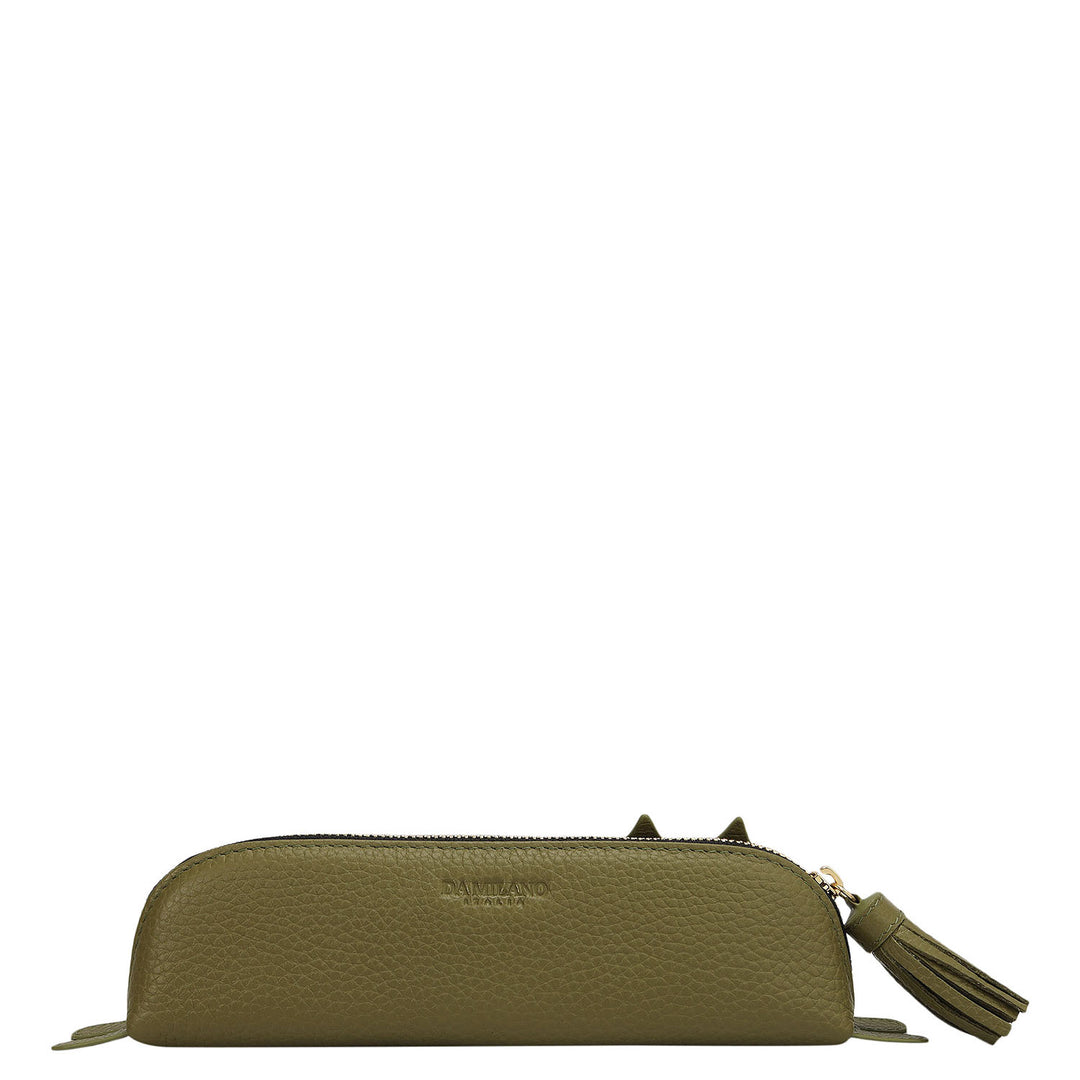 Wax Leather Multi Pouch - Fern