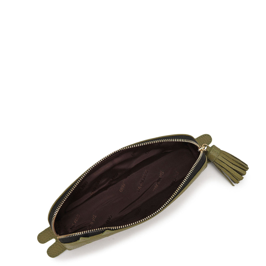 Wax Leather Multi Pouch - Fern