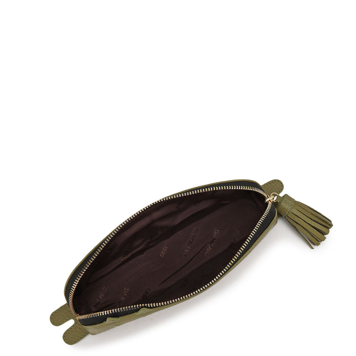 Wax Leather Multi Pouch - Fern
