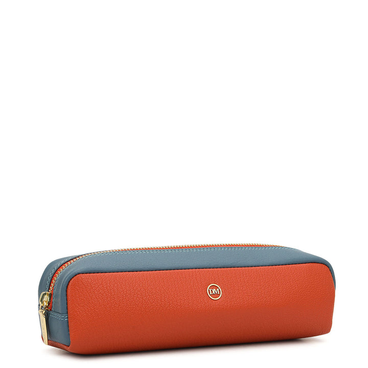 Vianna Leather Multi Pouch - Orange