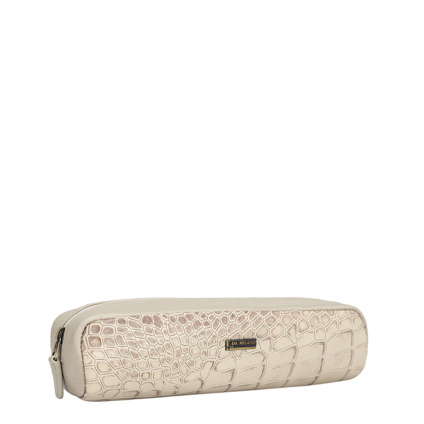 Croco Franzy Leather Multi Pouch - Frost