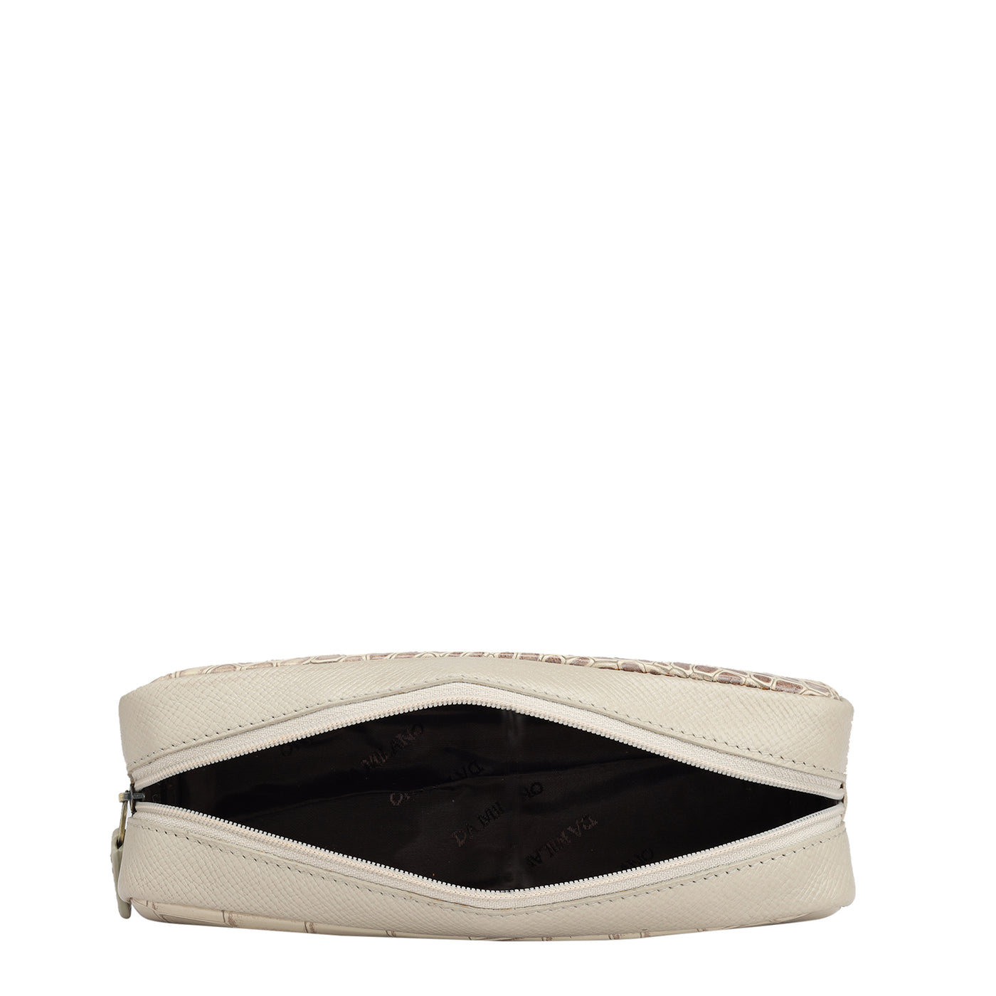 Croco Franzy Leather Multi Pouch - Frost