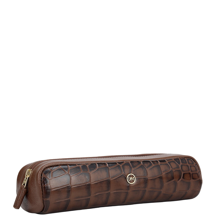 Croco Franzy Leather Multi Pouch - Date