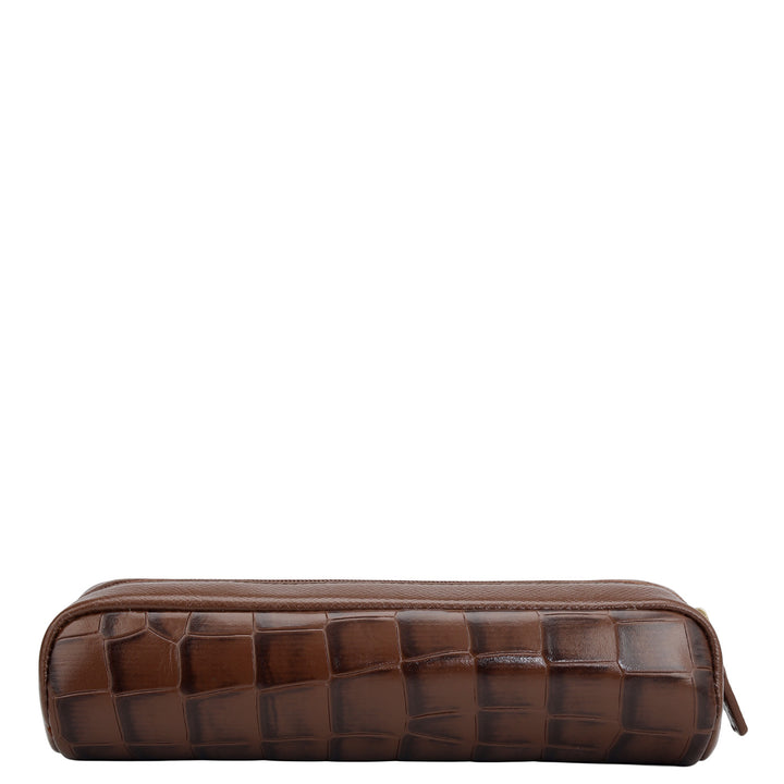 Croco Franzy Leather Multi Pouch - Date