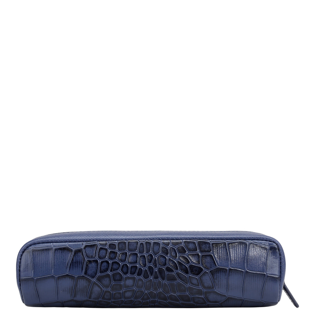 Croco Franzy Leather Multi Pouch - Stardust