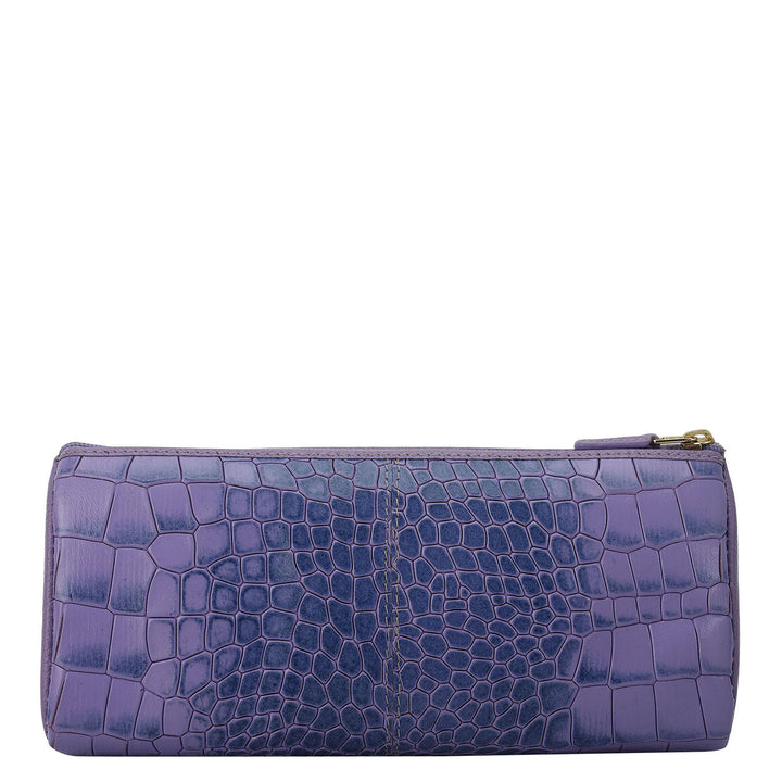 Croco Leather Multi Pouch - Purple Haze