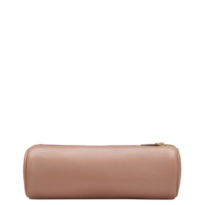 Wax Leather Multi Pouch - Pink