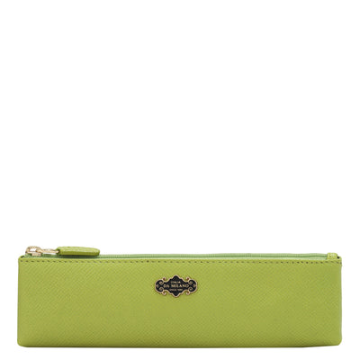 Franzy Leather Multi Pouch - Lime