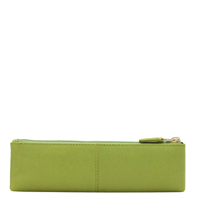 Franzy Leather Multi Pouch - Lime