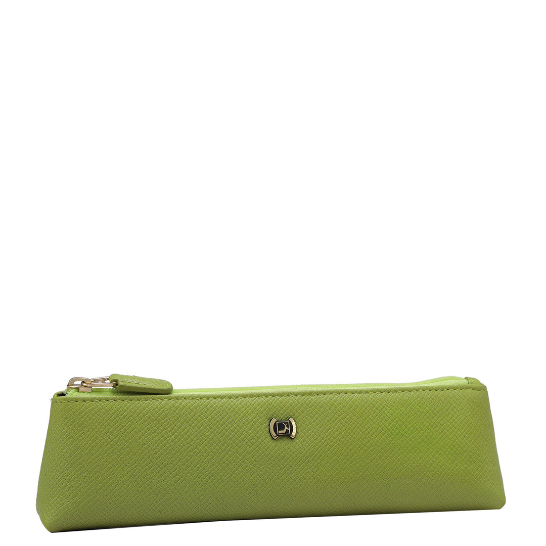 Franzy Leather Multi Pouch - Lime