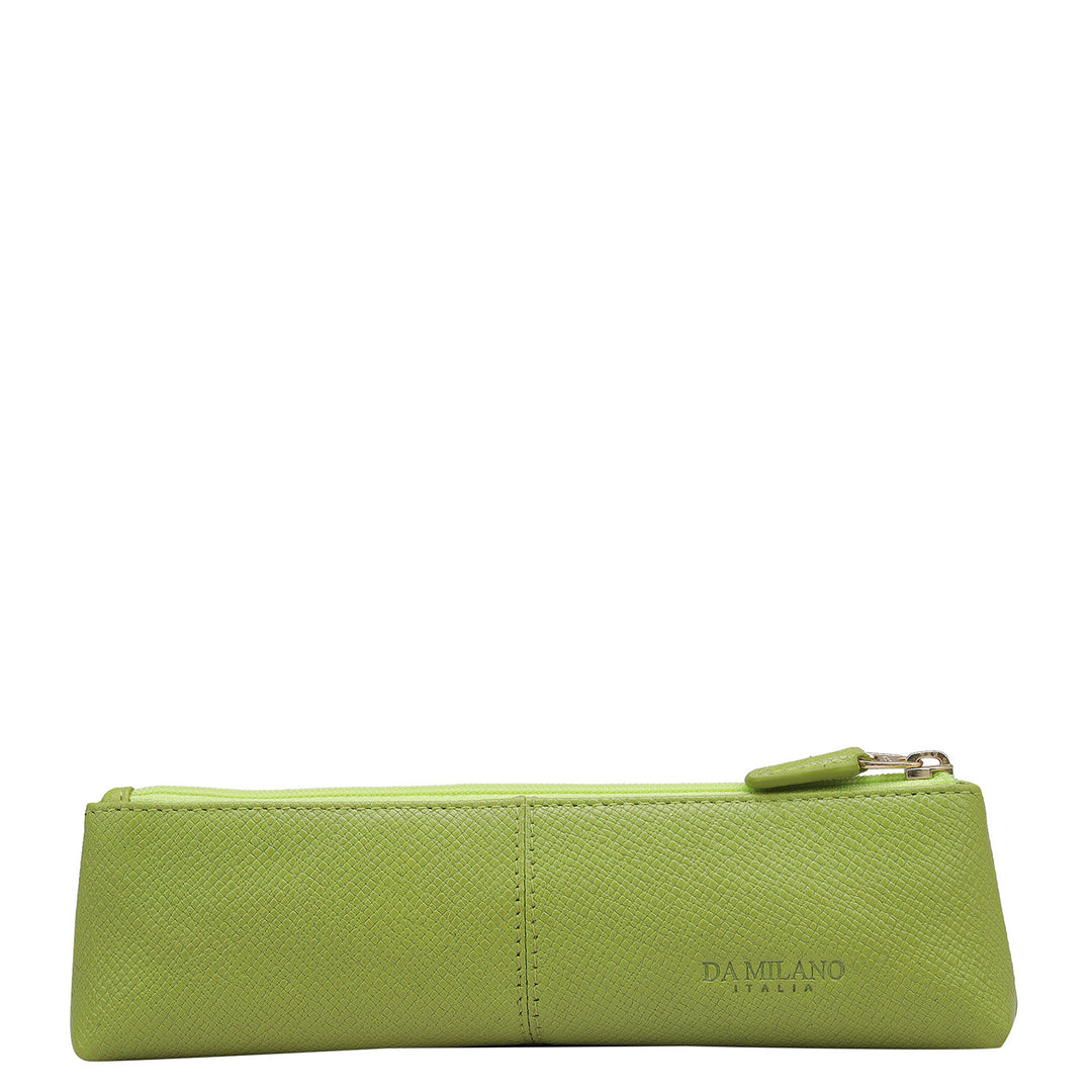 Franzy Leather Multi Pouch - Lime