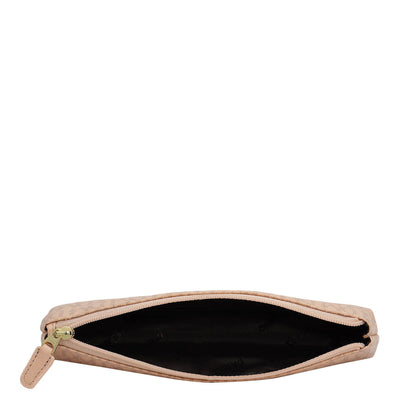 Monogram Leather Multi Pouch - Peach