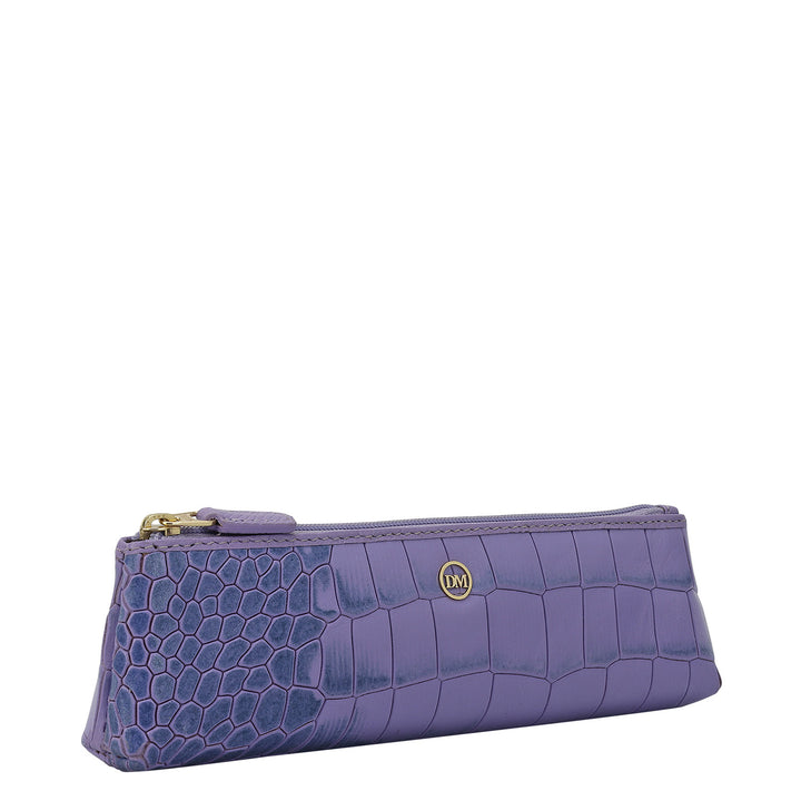 Croco Leather Multi Pouch - Purple Haze