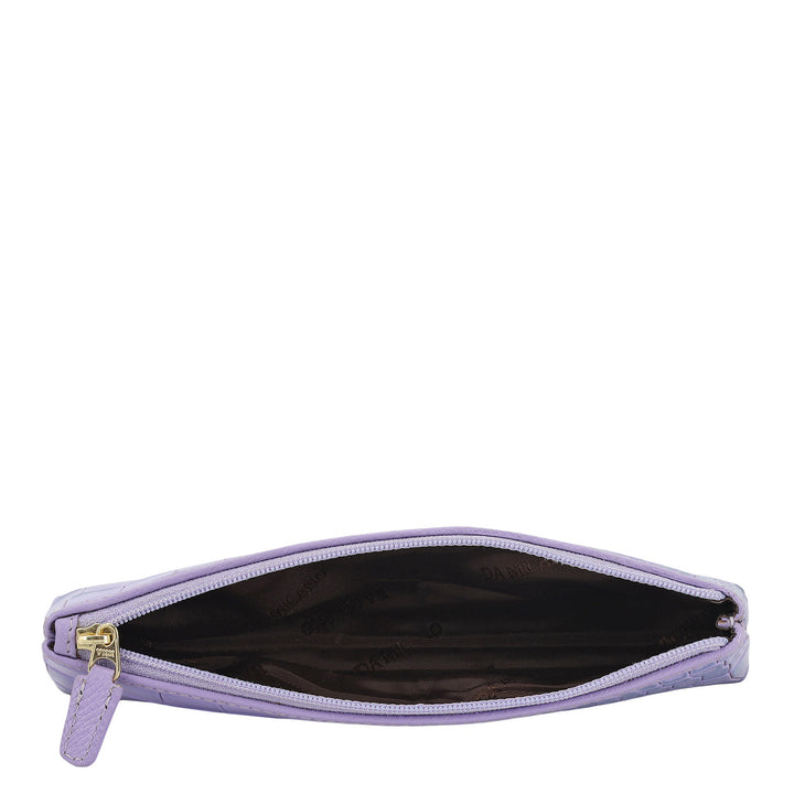 Croco Leather Multi Pouch - Purple Haze