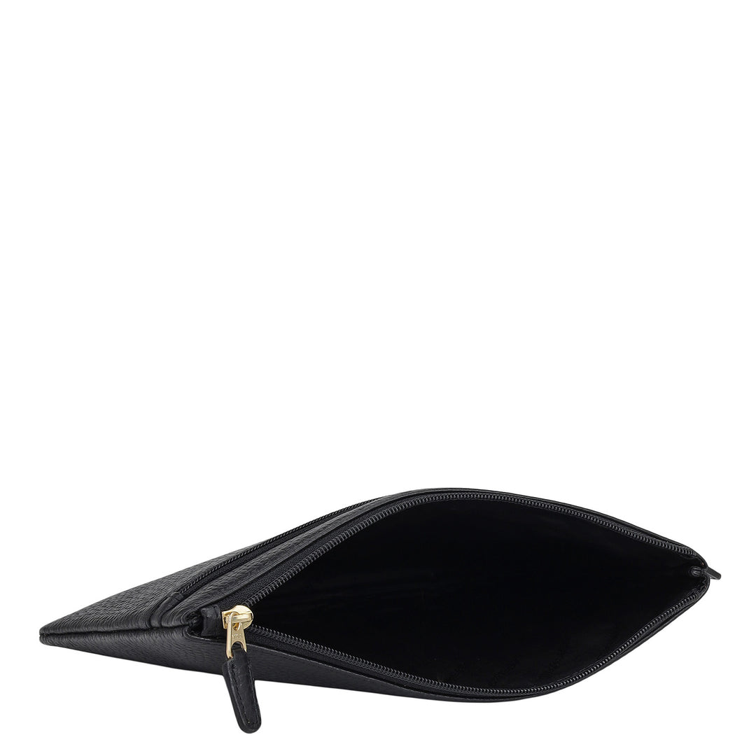 Wax Leather Multi Pouch - Black