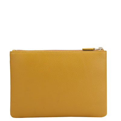 Wax Leather Multi Pouch - Mustard