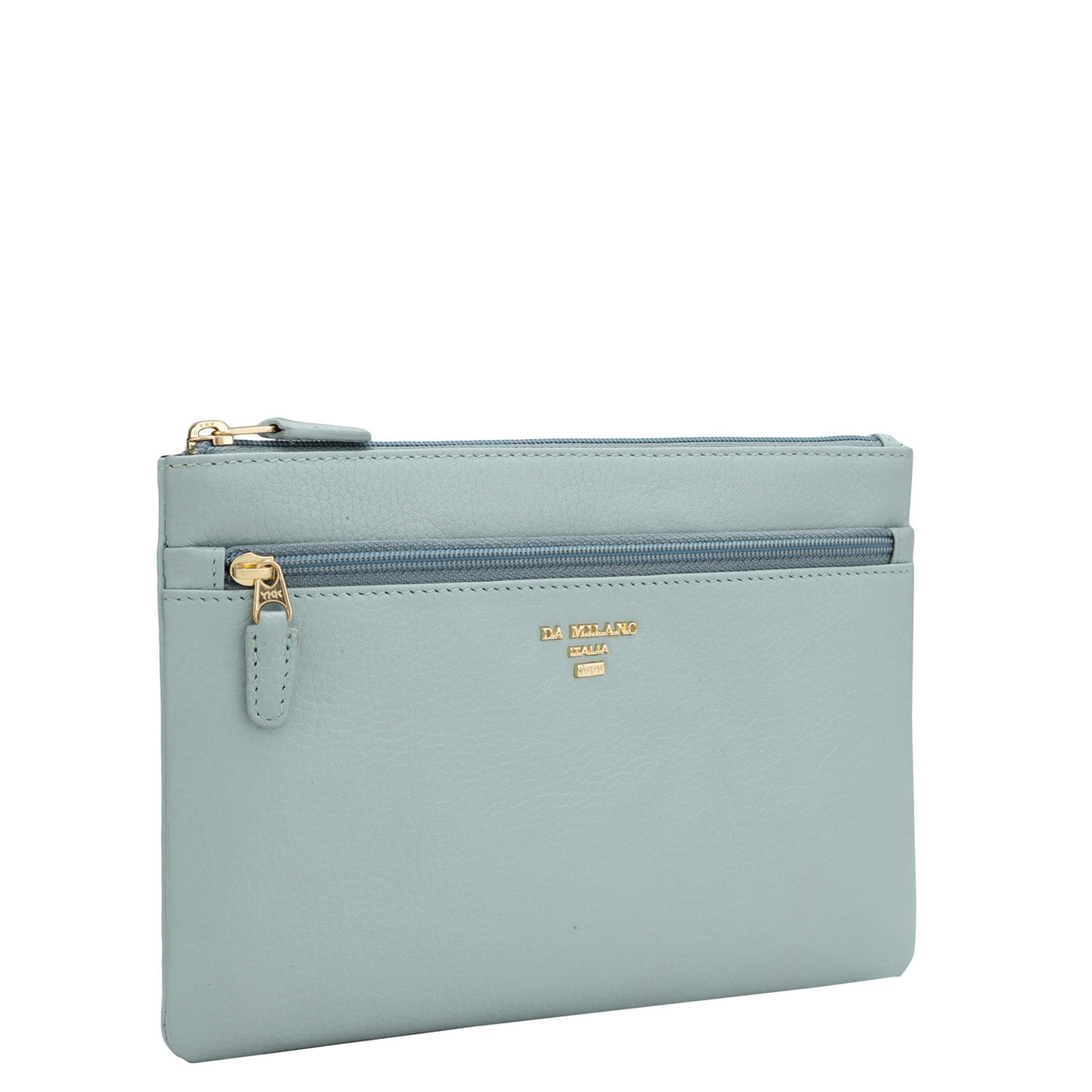 Wax Leather Multi Pouch - Sky Blue