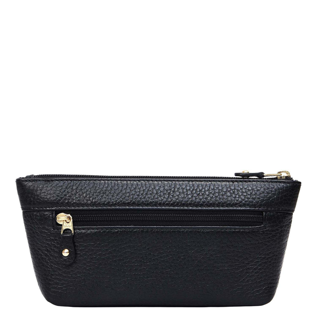Wax Leather Multi Pouch - Black