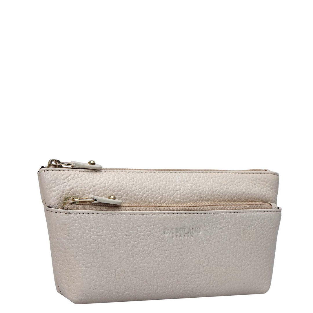 Wax Leather Multi Pouch - Dove