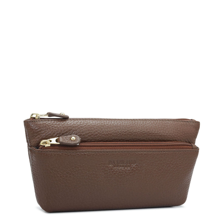 Wax Leather Multi Pouch - Espresso