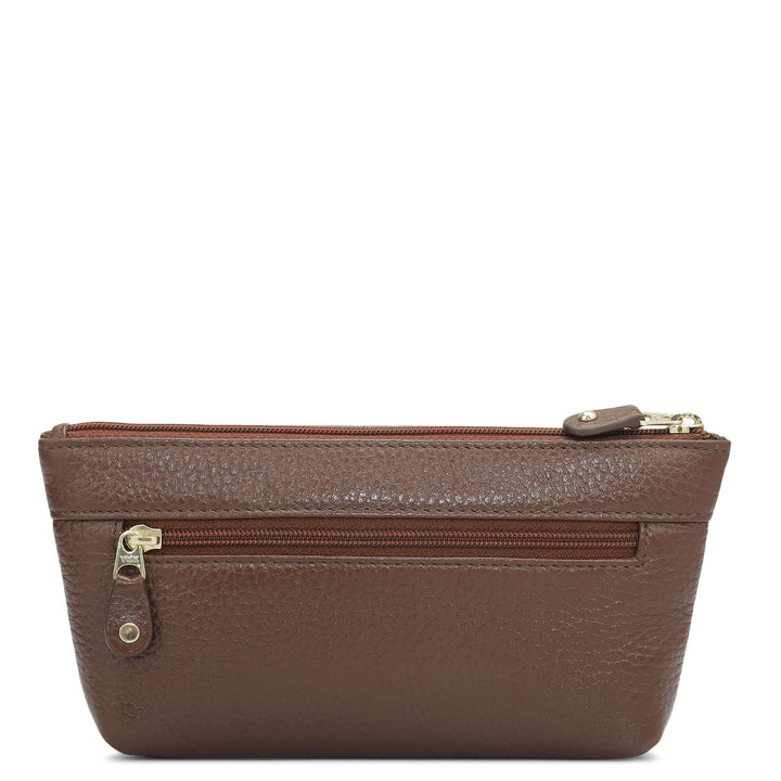 Wax Leather Multi Pouch - Espresso