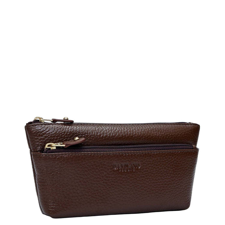 Wax Leather Multi Pouch - Mocha