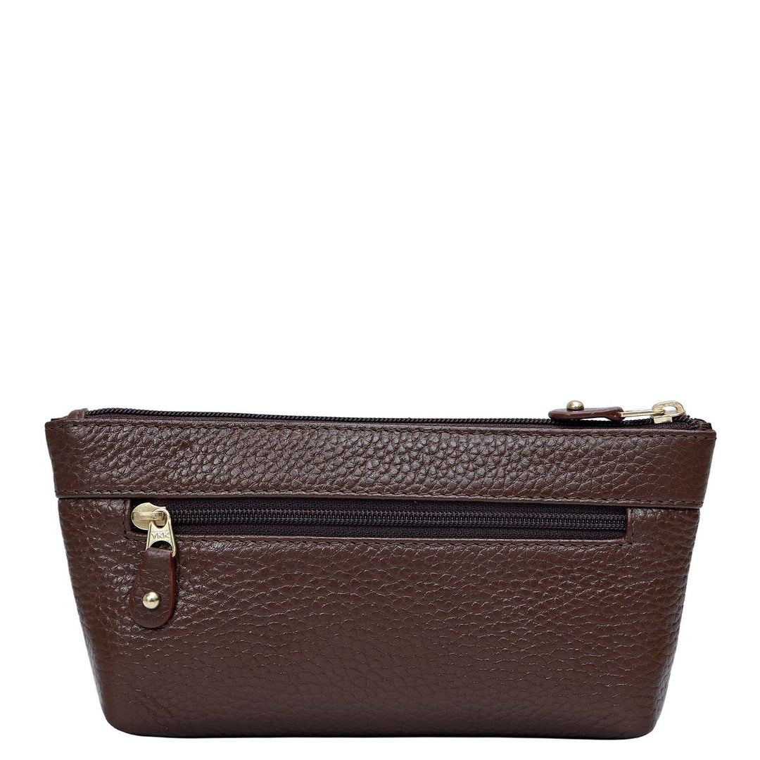 Wax Leather Multi Pouch - Mocha