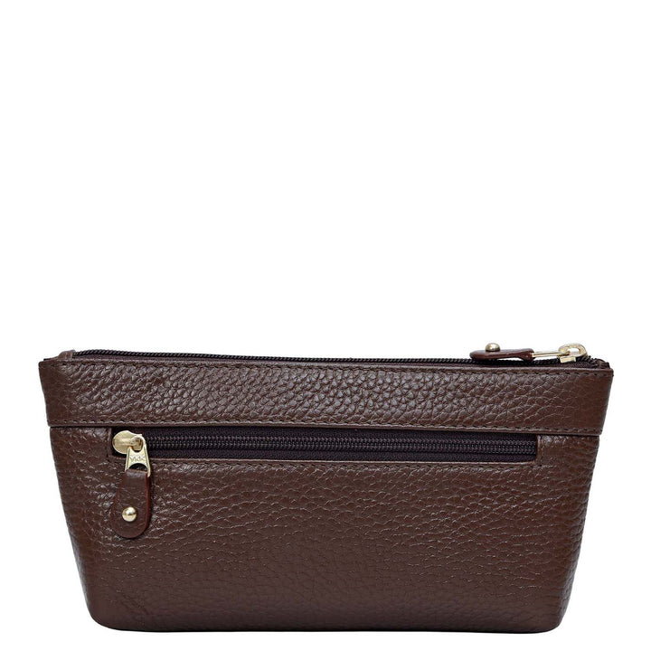 Wax Leather Multi Pouch - Mocha