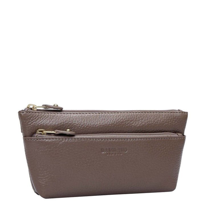 Wax Leather Multi Pouch - Smoke Grey