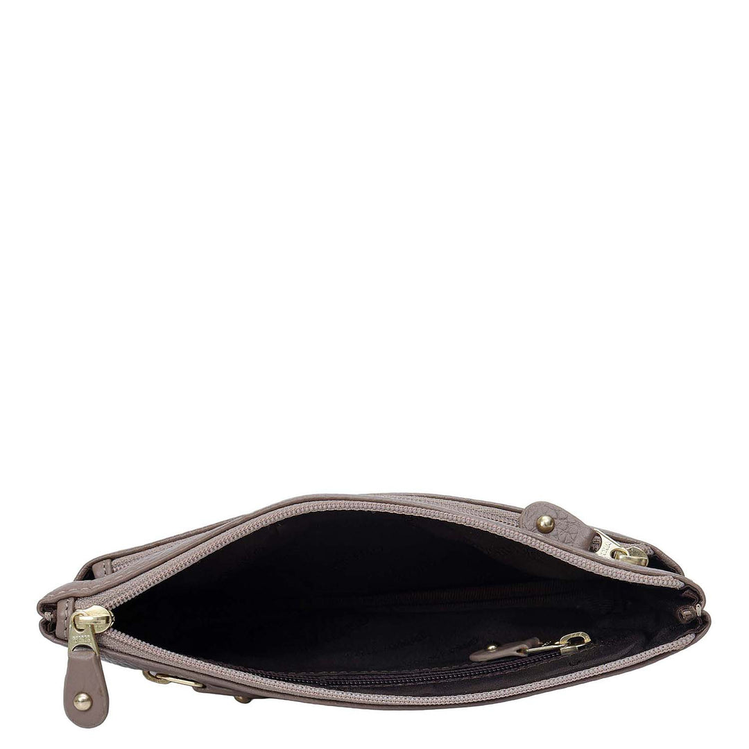 Wax Leather Multi Pouch - Smoke Grey