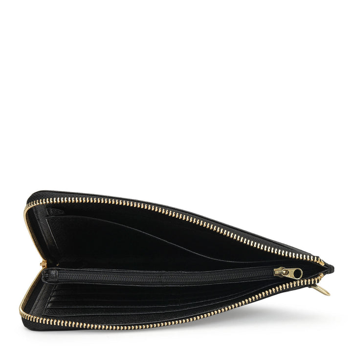 Croco Leather Multi Pouch - Black