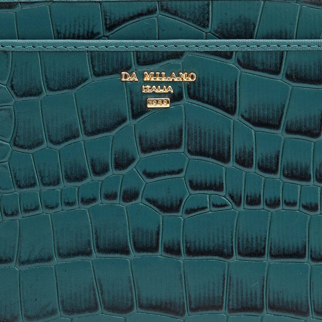 Croco Leather Multi Pouch - Octane