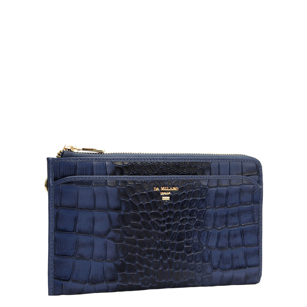 Croco Leather Multi Pouch - Stardust