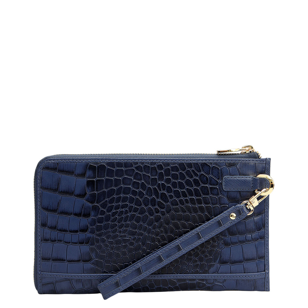 Croco Leather Multi Pouch - Stardust