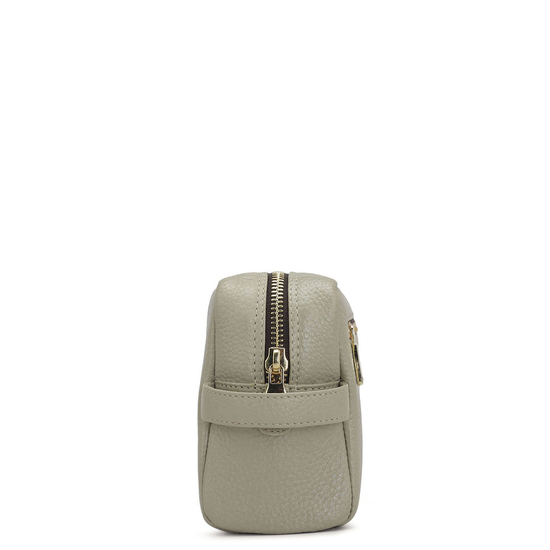 Wax Leather Multi Pouch - Khaki